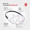 imageNoCry Protective Safety Lab Goggles Over Glasses with AntiFog Coating Clear ScratchResistant Lenses 100 UV Protection Universal Fit Vented ANSI Z871 Rated Safety Goggles for Men and WomenNonvented