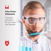 imageNoCry Protective Safety Lab Goggles Over Glasses with AntiFog Coating Clear ScratchResistant Lenses 100 UV Protection Universal Fit Vented ANSI Z871 Rated Safety Goggles for Men and WomenNonvented