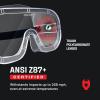 imageNoCry Protective Safety Lab Goggles Over Glasses with AntiFog Coating Clear ScratchResistant Lenses 100 UV Protection Universal Fit Vented ANSI Z871 Rated Safety Goggles for Men and WomenNonvented