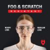 imageNoCry Protective Safety Lab Goggles Over Glasses with AntiFog Coating Clear ScratchResistant Lenses 100 UV Protection Universal Fit Vented ANSI Z871 Rated Safety Goggles for Men and WomenNonvented