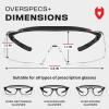imageNoCry Safety Glasses Over Eyeglasses for Men and Women with Anti Scratch Lenses and Integrated Side Shields  Adjustable Temples with AntiSlip Tips  100 UV Protective Eyewear  ANSI Z87 CertifiedBlack  Black