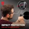 imageNoCry Safety Glasses Over Eyeglasses for Men and Women with Anti Scratch Lenses and Integrated Side Shields  Adjustable Temples with AntiSlip Tips  100 UV Protective Eyewear  ANSI Z87 CertifiedBlack  Red