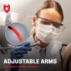 imageNoCry Safety Glasses Over Eyeglasses for Men and Women with Anti Scratch Lenses and Integrated Side Shields  Adjustable Temples with AntiSlip Tips  100 UV Protective Eyewear  ANSI Z87 CertifiedBlack  Red