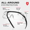 imageNoCry Safety Glasses Over Eyeglasses for Men and Women with Anti Scratch Lenses and Integrated Side Shields  Adjustable Temples with AntiSlip Tips  100 UV Protective Eyewear  ANSI Z87 CertifiedBlack  Black