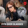 imageNoCry Safety Glasses Over Eyeglasses for Men and Women with Anti Scratch Lenses and Integrated Side Shields  Adjustable Temples with AntiSlip Tips  100 UV Protective Eyewear  ANSI Z87 CertifiedBlack  Gunmetal Green