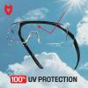 imageNoCry Safety Glasses Over Eyeglasses for Men and Women with Anti Scratch Lenses and Integrated Side Shields  Adjustable Temples with AntiSlip Tips  100 UV Protective Eyewear  ANSI Z87 CertifiedBlack  Black