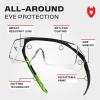imageNoCry Safety Glasses Over Eyeglasses for Men and Women with Anti Scratch Lenses and Integrated Side Shields  Adjustable Temples with AntiSlip Tips  100 UV Protective Eyewear  ANSI Z87 CertifiedBlack  Gunmetal Green