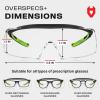 imageNoCry Safety Glasses Over Eyeglasses for Men and Women with Anti Scratch Lenses and Integrated Side Shields  Adjustable Temples with AntiSlip Tips  100 UV Protective Eyewear  ANSI Z87 CertifiedBlack  Gunmetal Green