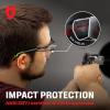 imageNoCry Safety Glasses Over Eyeglasses for Men and Women with Anti Scratch Lenses and Integrated Side Shields  Adjustable Temples with AntiSlip Tips  100 UV Protective Eyewear  ANSI Z87 CertifiedBlack  Gunmetal Green