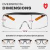 imageNoCry Safety Glasses Over Eyeglasses for Men and Women with Anti Scratch Lenses and Integrated Side Shields  Adjustable Temples with AntiSlip Tips  100 UV Protective Eyewear  ANSI Z87 CertifiedBlack  Orange 10 Pack