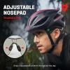 imageNoCry Safety Glasses with Clear Anti Fog Scratch Resistant WrapAround Lenses and NoSlip Grips UV Protection Adjustable Black ampamp Red Frames 10 packBlack  Green Tinted