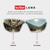imageNoCry Safety Glasses with Clear Anti Fog Scratch Resistant WrapAround Lenses and NoSlip Grips UV Protection Adjustable Black ampamp Red Frames 10 packBlack  Green Tinted