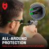 imageNoCry Safety Sunglasses with Green Tinted Wraparound Lenses Tinted Safety Glasses for Men and Women with Adjustable Arms ampamp NoSlip Grips Work Glasses with UV 400 Protection ANSI Z871 RatedBlack  Green