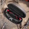 imageNoCry Storage Case for Safety Glasses with Felt Lining Reinforced Zipper and Handy Belt Clip Brown Grey