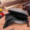 imageNoCry Storage Case for Safety Glasses with Felt Lining Reinforced Zipper and Handy Belt Clip Brown Grey