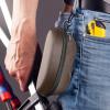 imageNoCry Storage Case for Safety Glasses with Felt Lining Reinforced Zipper and Handy Belt Clip Coffee