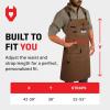 imageNoCry Woodworking Apron for Men  Reinforced Pockets with Metal Rivets Magnetic Holder ampamp Leather Tool Loops  Shop Aprons for Men with CrossBack Straps NonSlip Shoulder Pads ampamp QuickRelease BuckleBrown