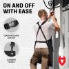 imageNoCry Woodworking Apron for Men  Reinforced Pockets with Metal Rivets Magnetic Holder ampamp Leather Tool Loops  Shop Aprons for Men with CrossBack Straps NonSlip Shoulder Pads ampamp QuickRelease BuckleBlack