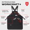 imageNoCry Woodworking Apron for Men  Reinforced Pockets with Metal Rivets Magnetic Holder ampamp Leather Tool Loops  Shop Aprons for Men with CrossBack Straps NonSlip Shoulder Pads ampamp QuickRelease BuckleBlack