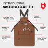 imageNoCry Woodworking Apron for Men  Reinforced Pockets with Metal Rivets Magnetic Holder ampamp Leather Tool Loops  Shop Aprons for Men with CrossBack Straps NonSlip Shoulder Pads ampamp QuickRelease BuckleBrown