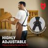imageNoCry Woodworking Apron for Men  Reinforced Pockets with Metal Rivets Magnetic Holder ampamp Leather Tool Loops  Shop Aprons for Men with CrossBack Straps NonSlip Shoulder Pads ampamp QuickRelease BuckleBrown