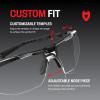 imageNoCry Yellow Safety Glasses for Men  ANSI Z87 Rated Shooting Eyewear with Scratch and Fog Resistant Lenses  Blue Light Blocking 100 UV Protection  Fully Adjustable for a Comfortable FitClear