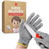 imageNoCry Kids Cutting Gloves XS 812 Years  100 Food Grade and Level 5 Protection  Comfortable and Lightweight Yet Tough  Ambidextrous  Ideal for Fishing Wood Carving and WhittlingXXS 47 years old