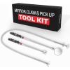 imageNoCry Magnetic Flexible Claw Grabber Pickup Tool with Bright LED Light  277in Long Magnetic Pickup Tool Retractable Claw Grabbing Tool Magnetic Grabber Tool with 5lb Pull Strength Pick Up ToolSet C  Mirror  Claw and Pickup