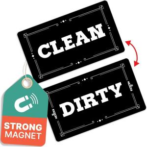 imageDishwasher Magnet Clean Dirty Sign for Better Kitchen Organization Double Sided Clean Dirty Magnet for Dishwasher Waterproof Dirty Clean Dishwasher Magnet Strong Dishwasher Clean Dirty Sign