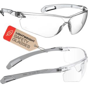 imageNoCry ANSI Z871 Safety Glasses with Scratch Resistant Coating  Anti Fog Safety Glasses Clear Safety Eyewear for Men 100 UV Resistant Eye Protection Glasses  Suitable for Indoor or Outdoor UseClear