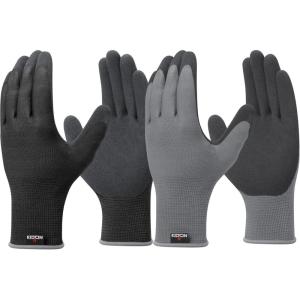 imageNoCry Gardening Gloves for Men with Strong Grip and Touchscreen Tips  Breathable Rubber Coated Garden Gloves with Superior Dexterity  SnugFitting Yard Gloves for Men or Lawn Gloves MenBlack  Grey
