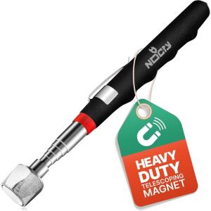 imageNoCry Magnetic Flexible Claw Grabber Pickup Tool with Bright LED Light  277in Long Magnetic Pickup Tool Retractable Claw Grabbing Tool Magnetic Grabber Tool with 5lb Pull Strength Pick Up ToolTelescoping Magnet