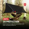 imageRain Fly 12x10 Lightweight Survival Camping Tarp 100 Waterproof Makes a Great Backpacking Tarp or Hammock Shelter Comes in Multiple Colors Survival Bracelet Included ODGreen12x10 Black
