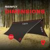 imageRain Fly 12x10 Lightweight Survival Camping Tarp 100 Waterproof Makes a Great Backpacking Tarp or Hammock Shelter Comes in Multiple Colors Survival Bracelet Included ODGreen12x10 Black