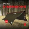 imageRain Fly 12x10 Lightweight Survival Camping Tarp 100 Waterproof Makes a Great Backpacking Tarp or Hammock Shelter Comes in Multiple Colors Survival Bracelet Included ODGreen12x10 Od Green