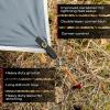 imageRain Fly 12x10 Lightweight Survival Camping Tarp 100 Waterproof Makes a Great Backpacking Tarp or Hammock Shelter Comes in Multiple Colors Survival Bracelet Included ODGreen10x10 Grey