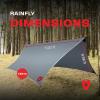 imageRain Fly 12x10 Lightweight Survival Camping Tarp 100 Waterproof Makes a Great Backpacking Tarp or Hammock Shelter Comes in Multiple Colors Survival Bracelet Included ODGreen12x10 Grey