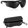 imageNoCry Safety Sunglasses for Men and Women Dark Tinted Safety Glasses with AntiFog ampamp AntiScratch Lenses ampamp Storage Case for Safety Glasses with Felt Lining Reinforced Zipper and Handy Belt Clip