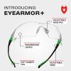 imageNoCry Safety Glasses with Clear Anti Fog Scratch Resistant WrapAround Lenses and NoSlip Grips UV Protection Adjustable Black ampamp Green Frames 10 packBlack  Green