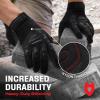 imageNoCry Mechanic Gloves for Men  Durable Impact Gloves For Men with Soft PVC Knuckles Secure Fit and Firm Grip  Touchscreen and Moisture Wicking Work Gloves Men Heavy Duty  UV ampamp Abrasion ResistantSmall