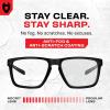 imageNoCry ANSI Z871 Clear Safety Glasses with Side Shields  Durable Anti Fog amp Scratch Resistant Eye Protection Glasses or Men amp Women  ANSI Z87 Rated Protective Eyewear with 100 UV Shielding for WorkBlack  Black