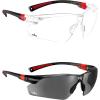 imageNoCry Clear Safety Glasses for Men and Women Lightweight Work Glasses with Adjustable Arms and NoSlip Grips amp Safety Sunglasses with Green Tinted Wraparound Lenses Adjustable Arms amp NoSlip Grips