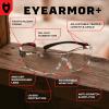 imageNoCry Safety Glasses with Clear Anti Fog Scratch Resistant WrapAround Lenses and NoSlip Grips UV Protection Adjustable Black amp Black 10 packBlack  Red