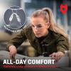 imageNoCry Safety Glasses with Clear Anti Fog Scratch Resistant WrapAround Lenses and NoSlip Grips UV Protection Adjustable Black amp Black 10 packWhite  Red
