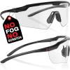 imageNoCry Clear Shooting Glasses for Men  FogProof ScratchResistant Built to Take a Hit  ANSI Z87 Wraparound Eye Protection with Adjustable Fit amp 100 UV DefenseTactical Glasses